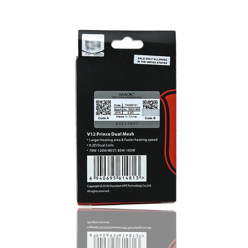 prince dual mesh coil specs