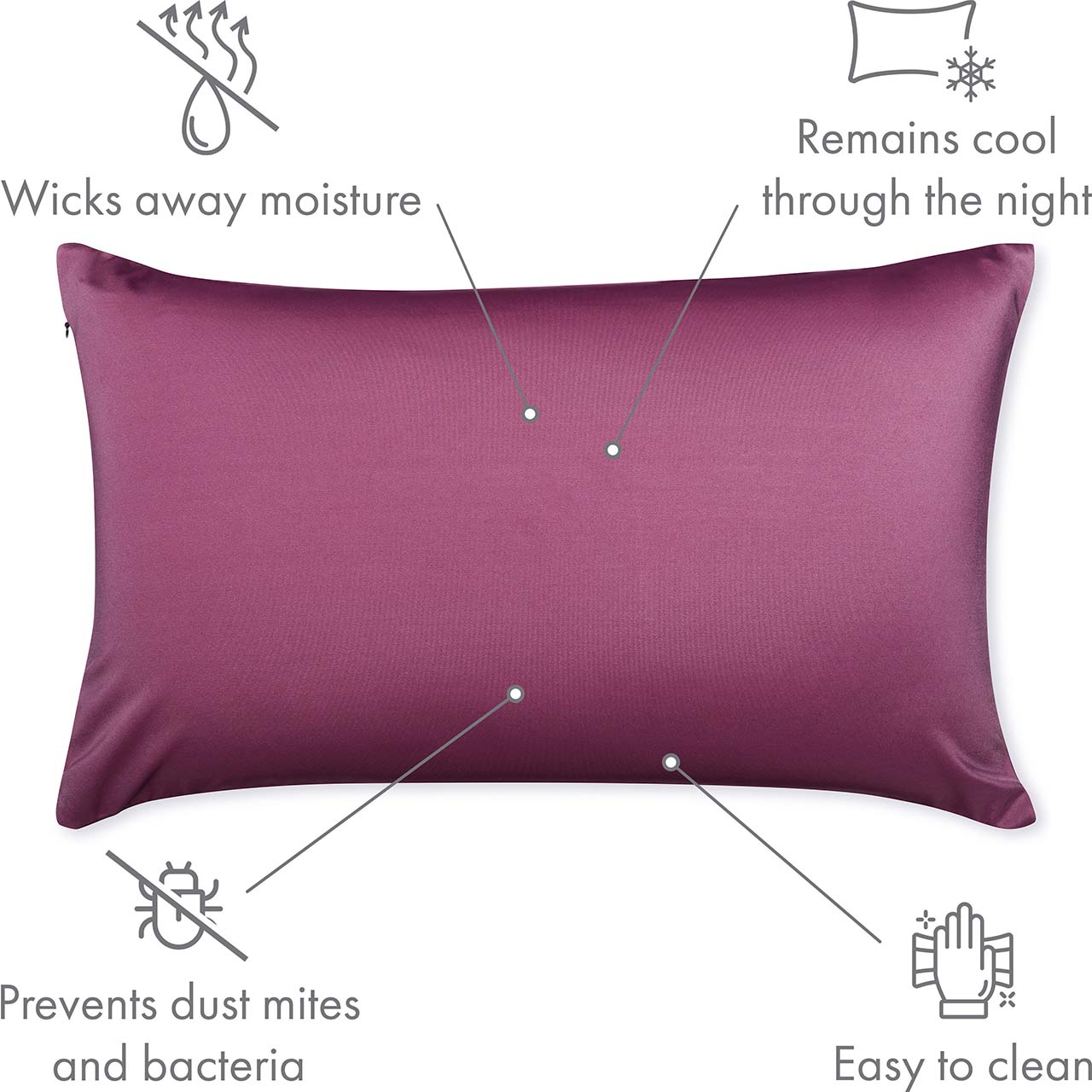 Pillow & Cover / Burgundy - Merlot