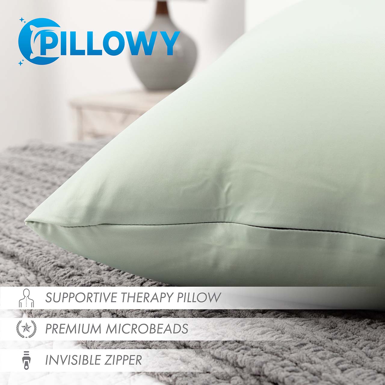 Pillow & Cover / Cadet Grey