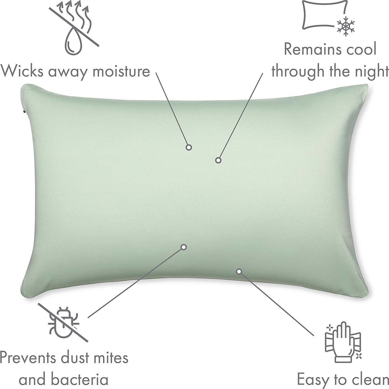 Pillow & Cover / Cadet Grey