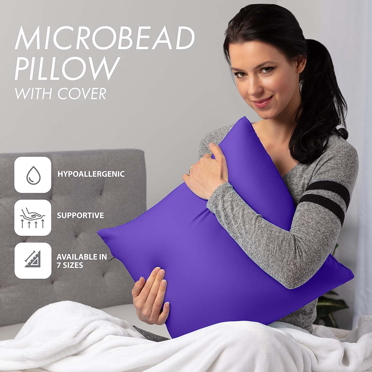 Pillow & Cover / Dark Lavendar