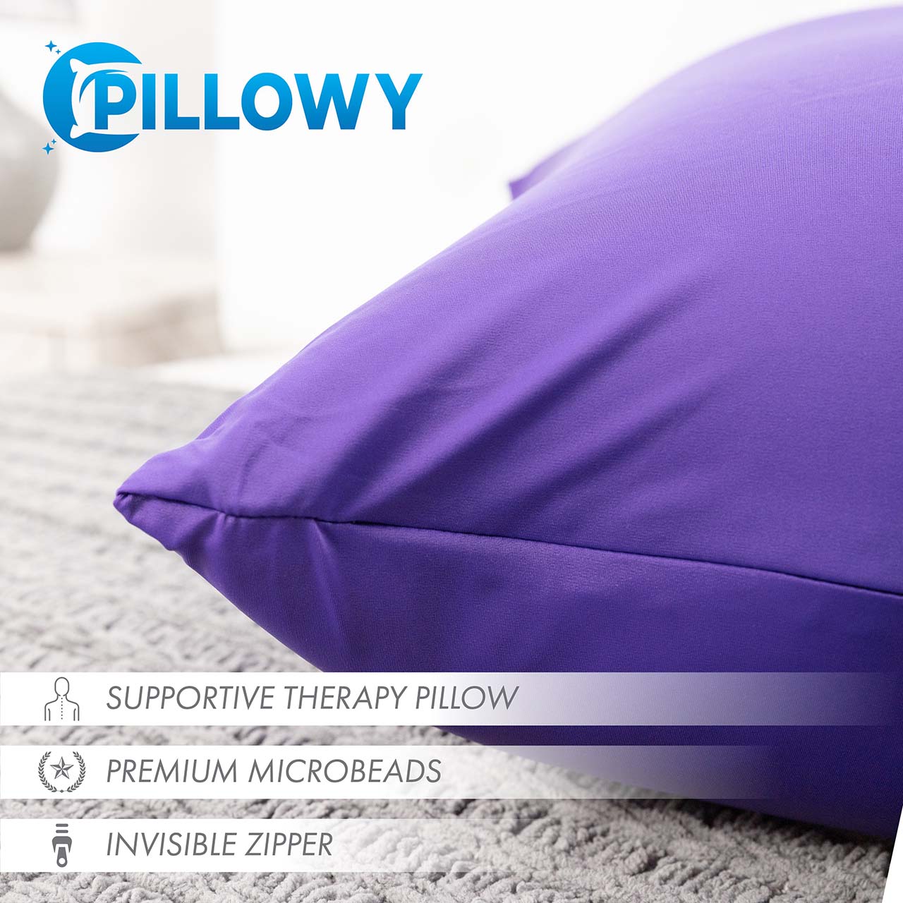 Pillow & Cover / Dark Lavendar