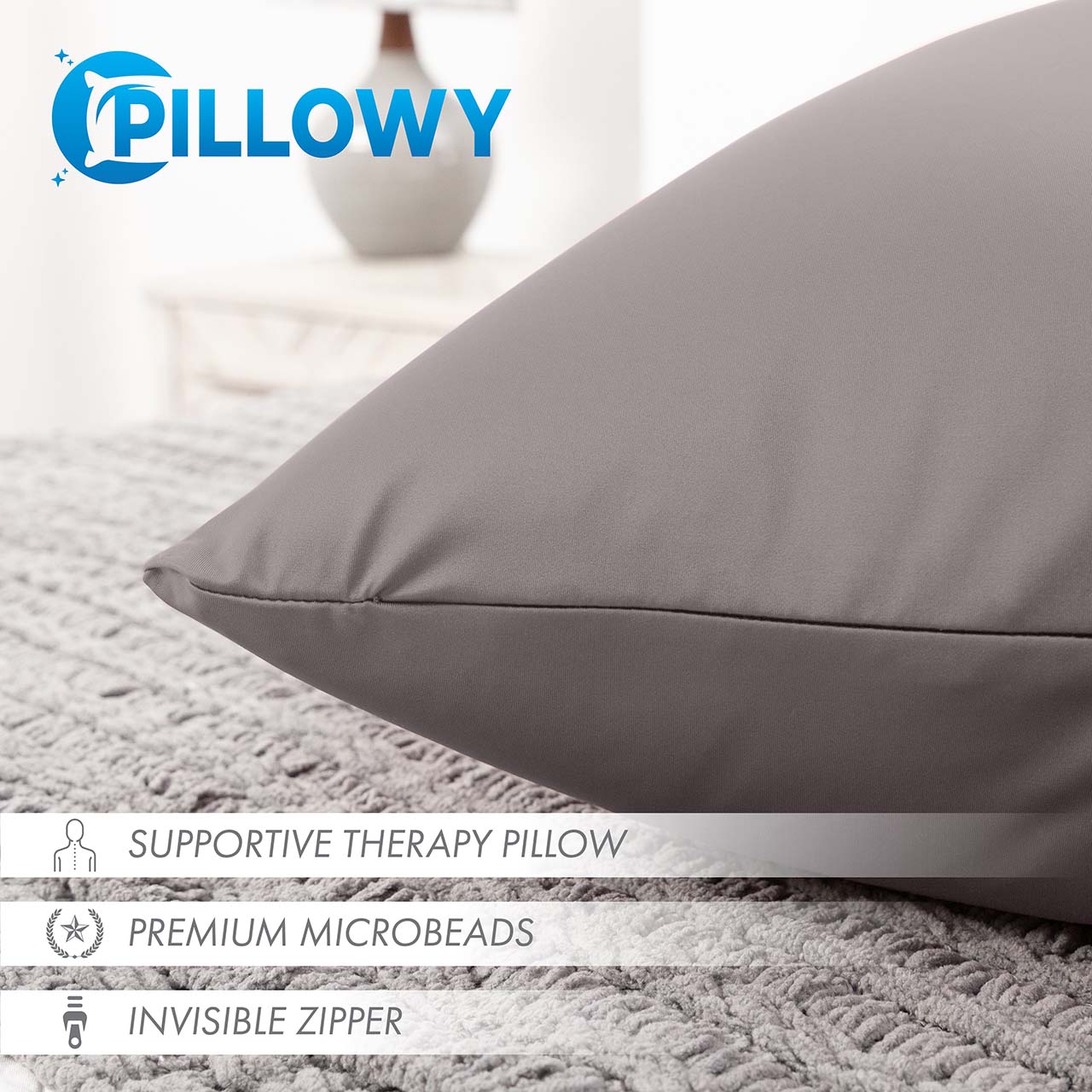 Pillow & Cover / Stone Grey