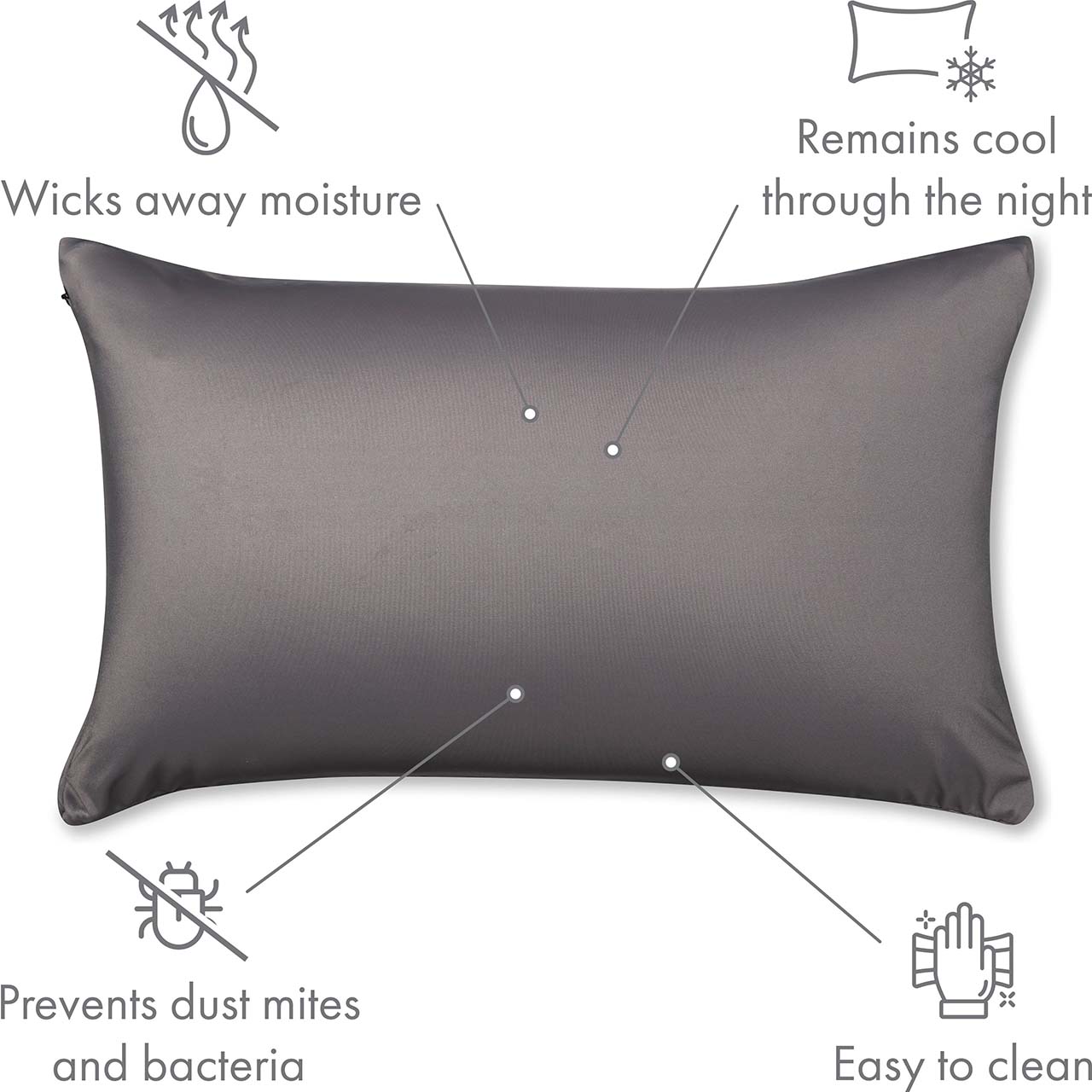 Pillow & Cover / Stone Grey