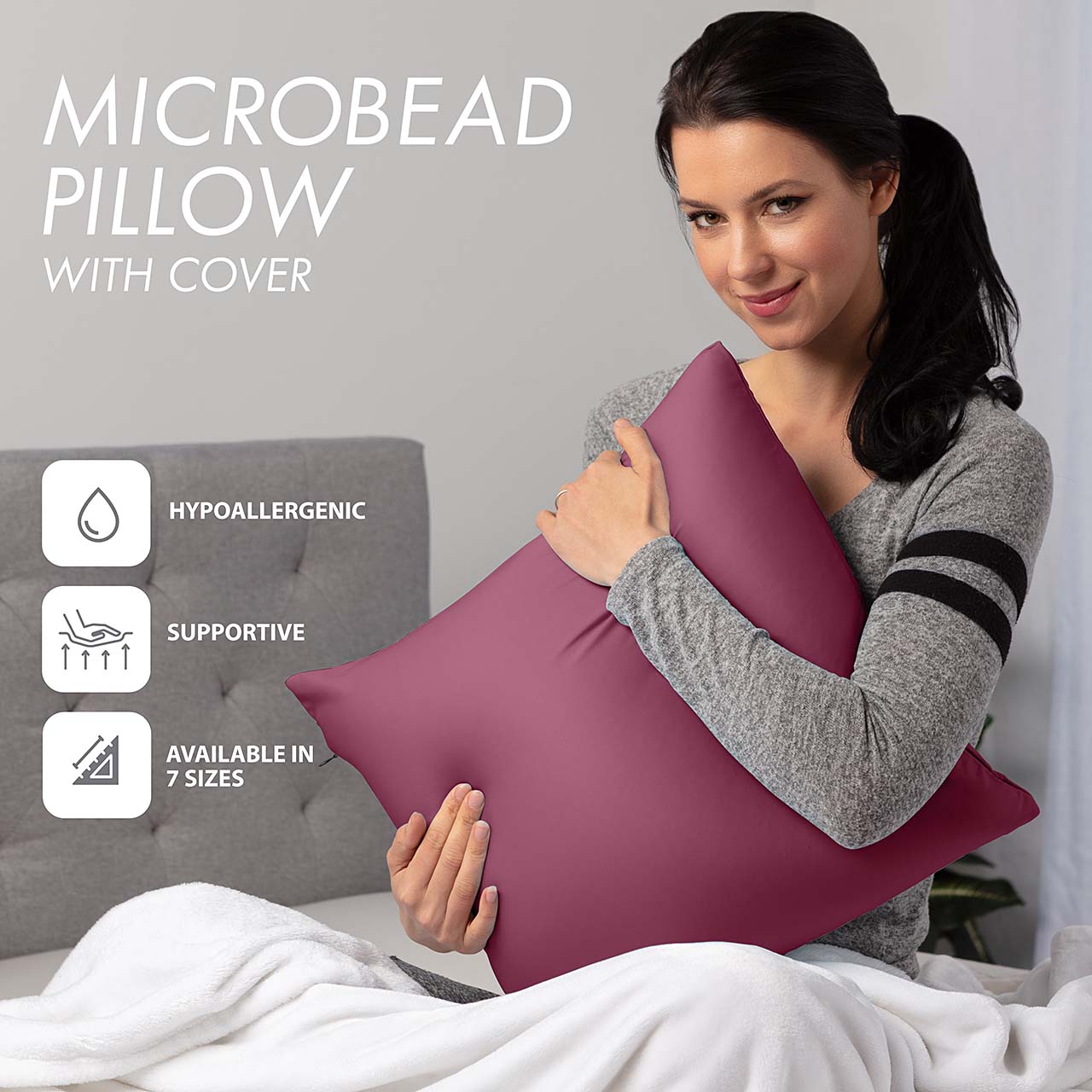 Pillow & Cover / Burgundy - Merlot