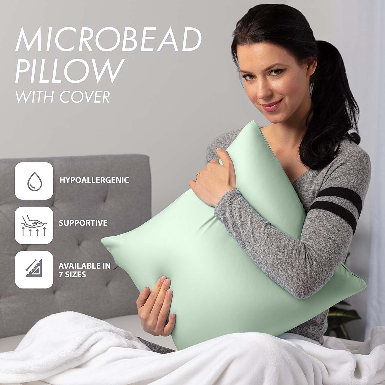 Pillow & Cover / Cadet Grey