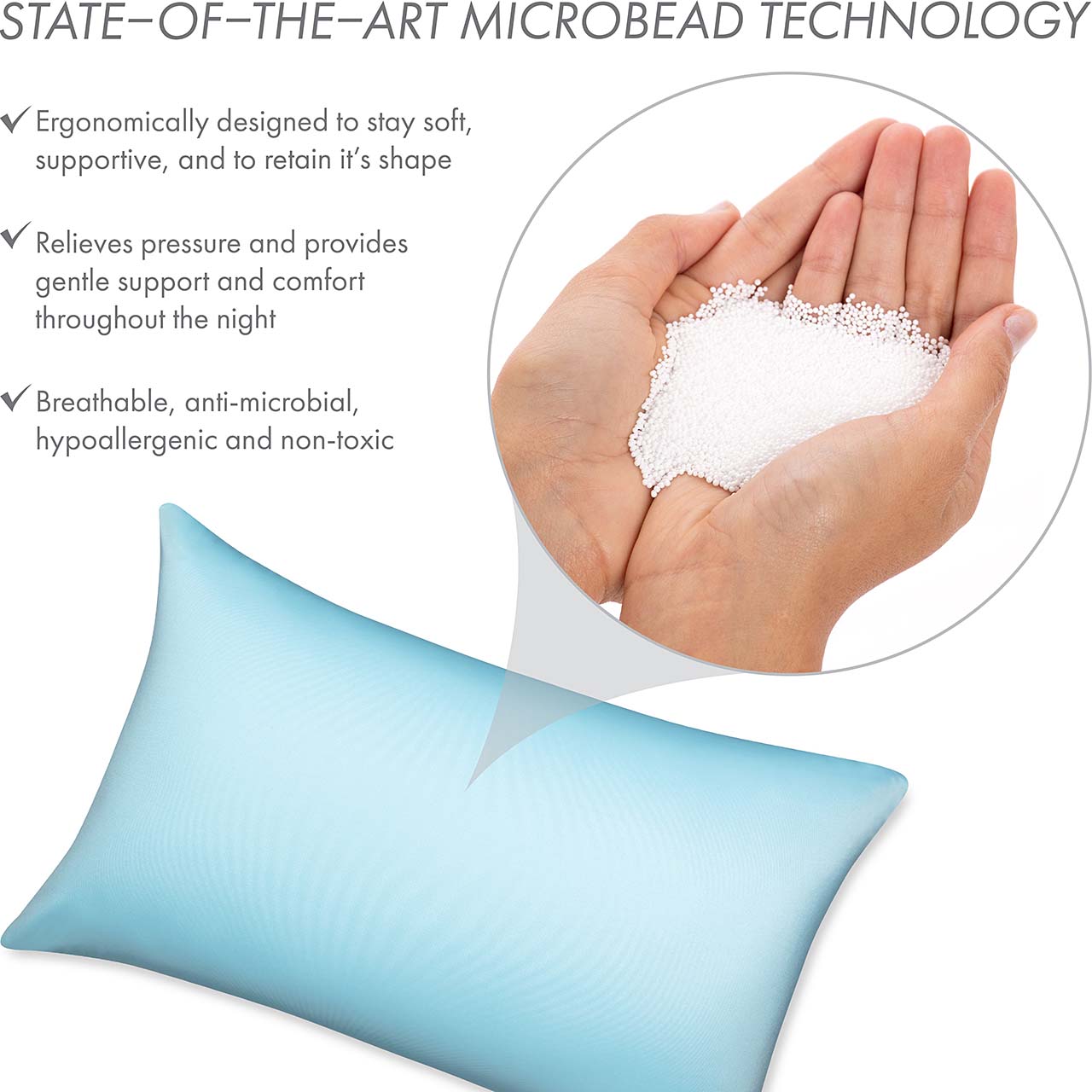 Pillowcover Only / Sweat Baby Blue