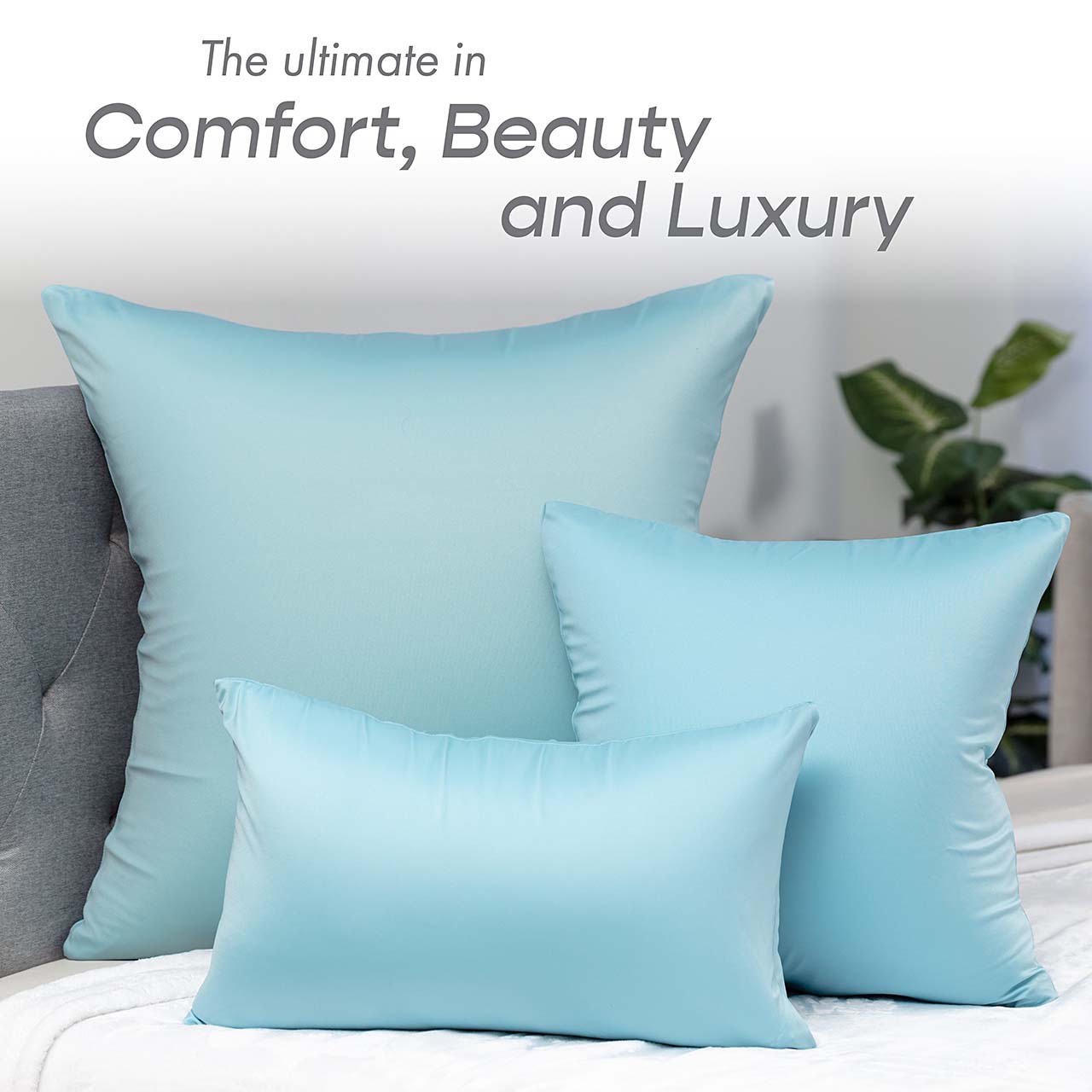 Pillowcover Only / Sweat Baby Blue