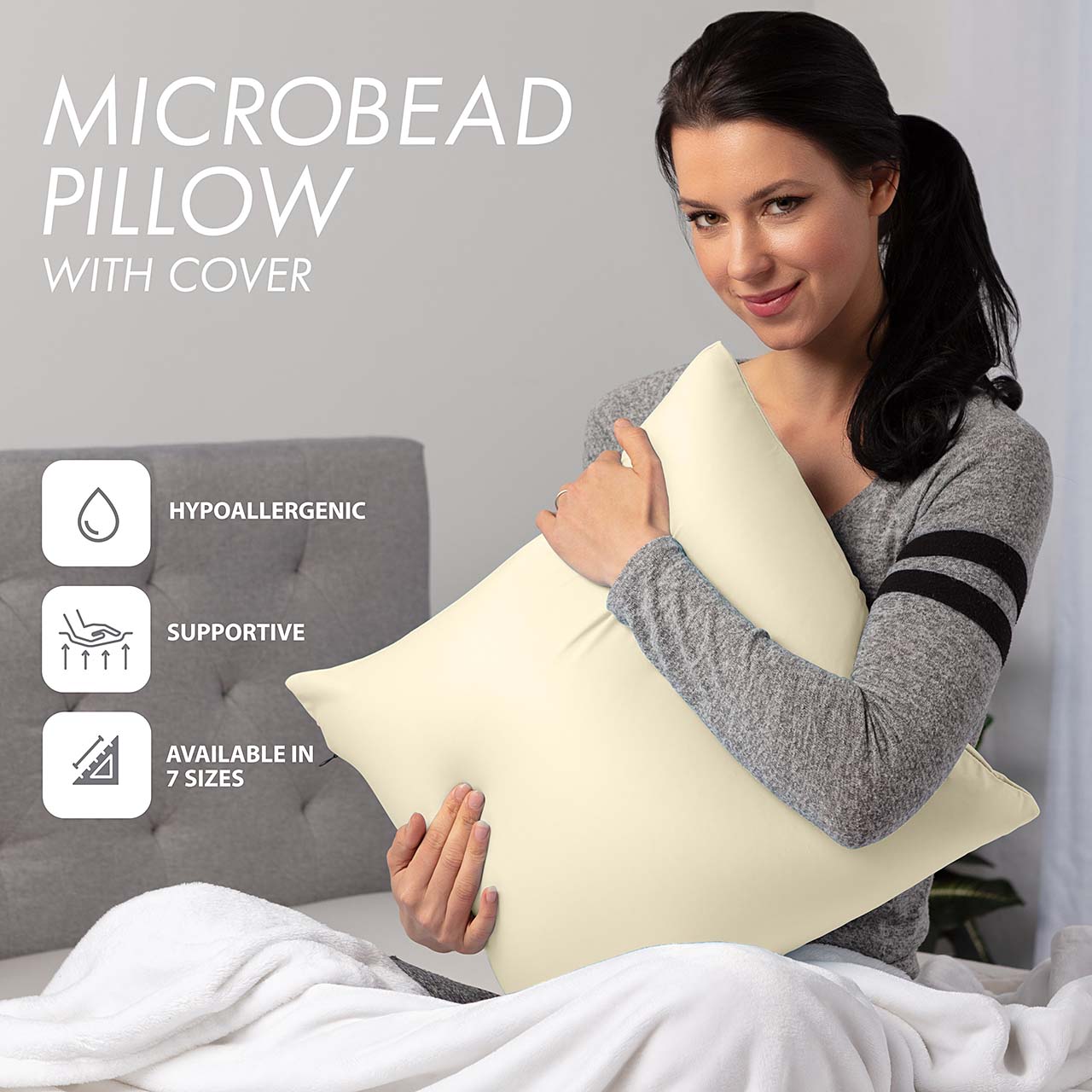 Pillowcover Only / Off white- Creme