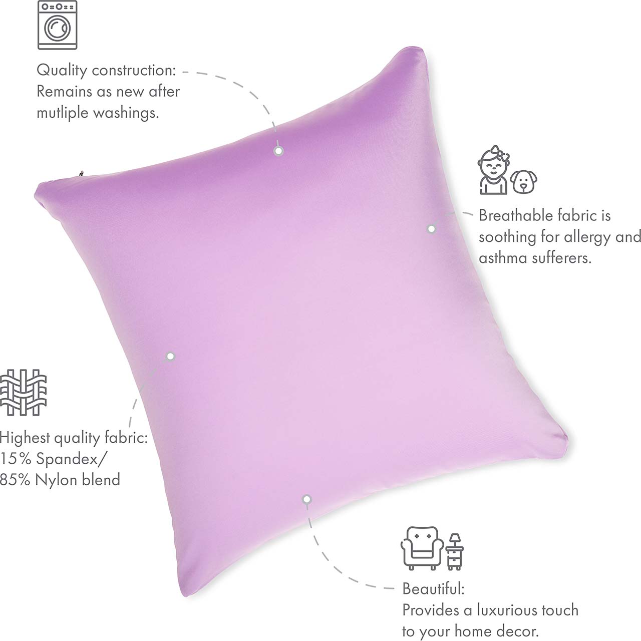 Pillowcover Only / Purple