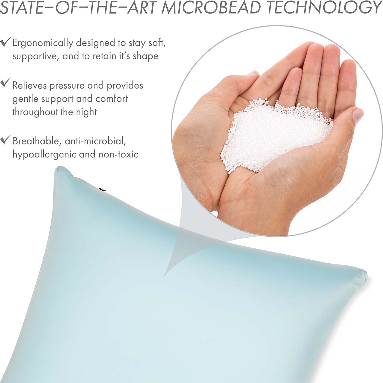 Pillowcover Only / Sweat Baby Blue