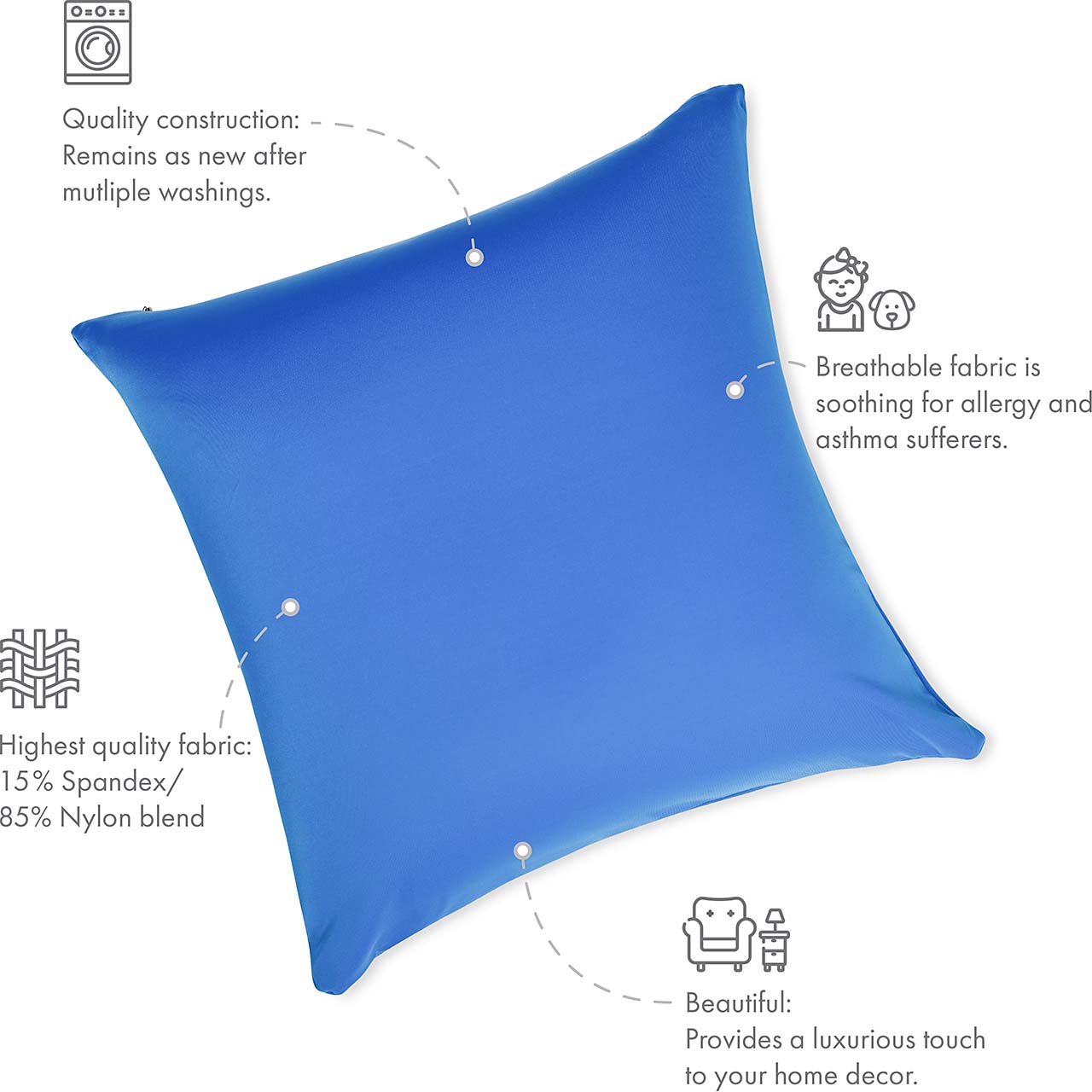 Pillowcover Only / Yeal Blue