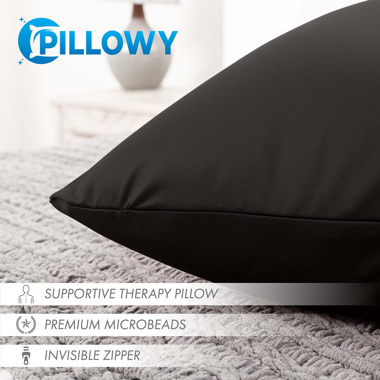 Pillowcover Only / Black